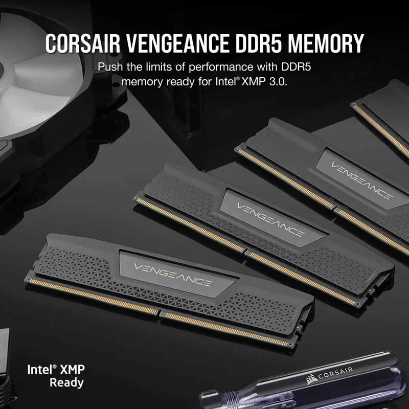 Corsair VENGEANCE DDR5 32GB (2 x 16GB) DDR5 7200 CL34-44-44-96 1.45V Intel XMP - BLACK