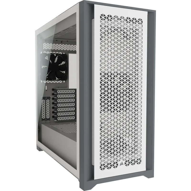 5000D RGB Airflow White Tempered Glass Mid Tower; 2x 3.5'' |  4x 2.5'' Drive Bays; Up to 360mm Ra...