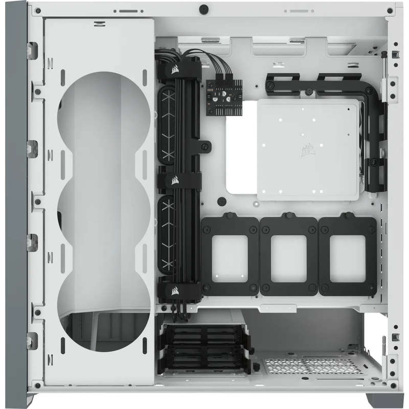 5000D RGB Airflow White Tempered Glass Mid Tower; 2x 3.5'' |  4x 2.5'' Drive Bays; Up to 360mm Ra...