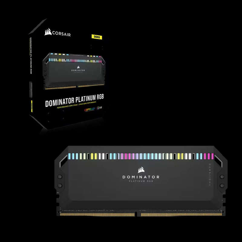 Corsair DOMINATOR RGB DDR5 32GB (2 x 16GB) DDR5 6400 CL32-40-40-84 1.40V Intel XMP - BLACK