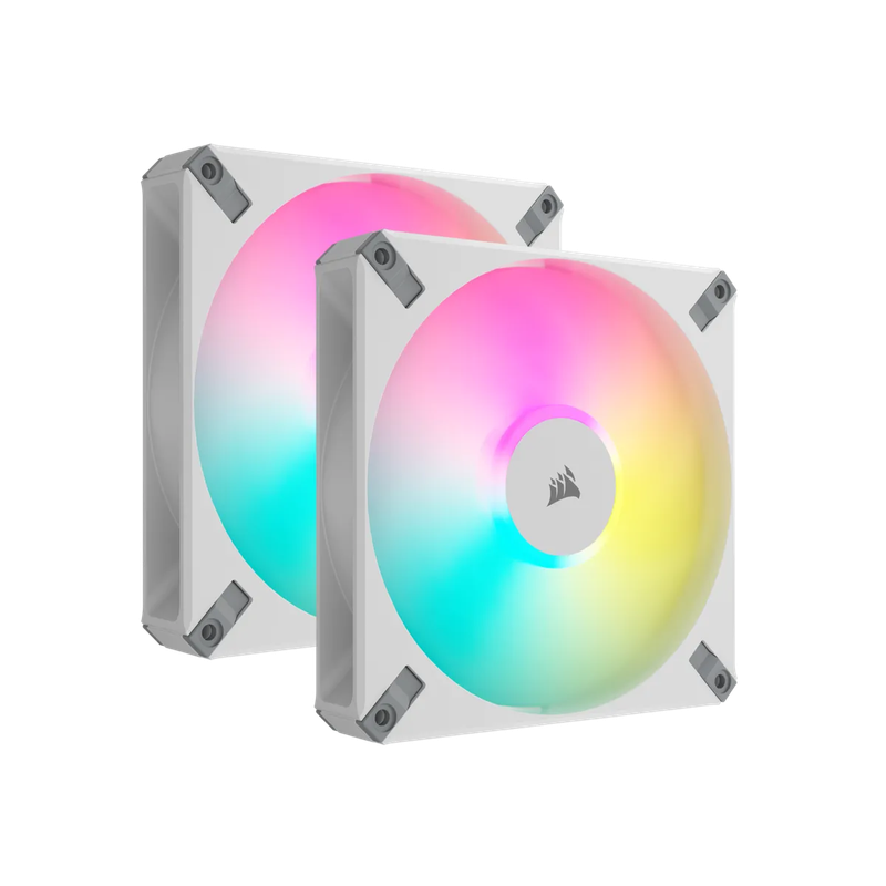 CORSAIR AF ELITE Series; AF140 RGB ELITE WHITE; 140mm Fluid Dynamic RGB Fan with AirGuide; Dual P...