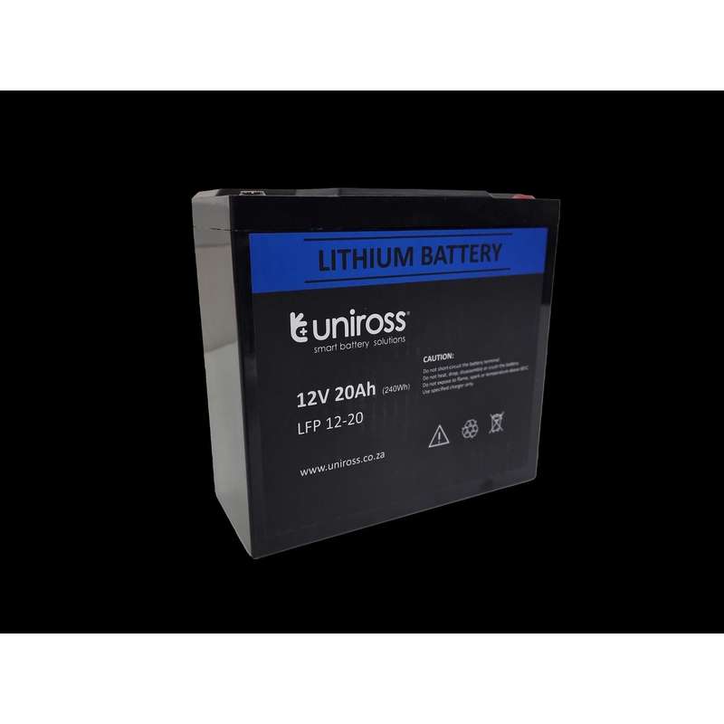 Uniross 12.8V 20Ah (256Wh) LiFEPO4 battery | UR-BAT-LiFePO4-12-20