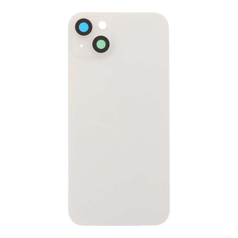 Battery Door + Back Camera Lens and Bezel with Magnetism Ring+Metal Plate for iPhone 14 Plus Whit...