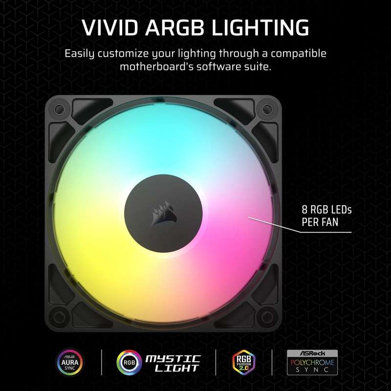 Corsair RS120 ARGB 120mm PWM Fans Triple Pack