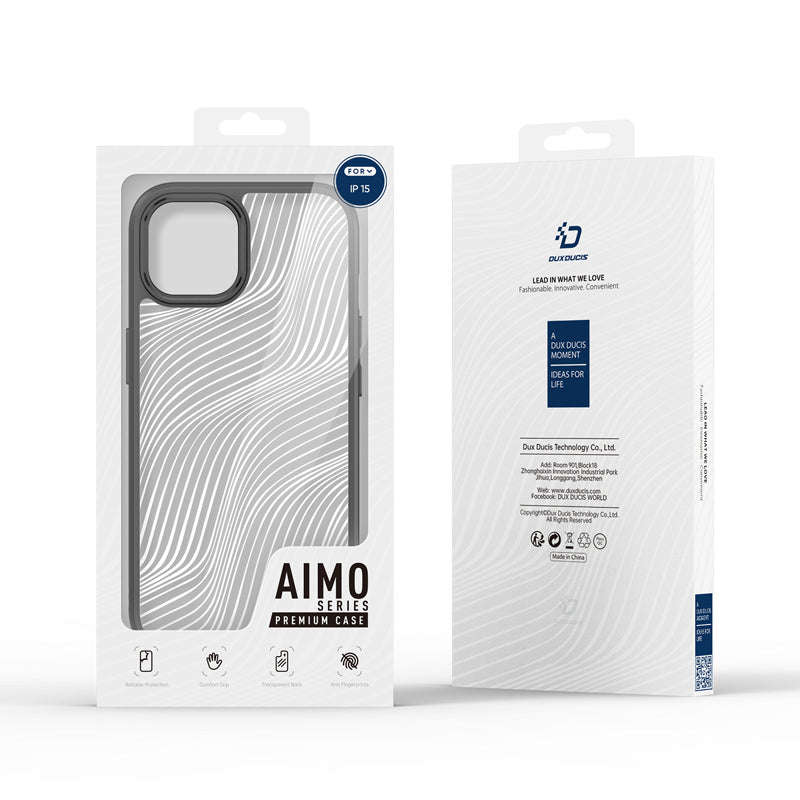 DUX DUCIS Aimo Series Matte Anti-drop TPU + PC Case for iPhone 15 Black