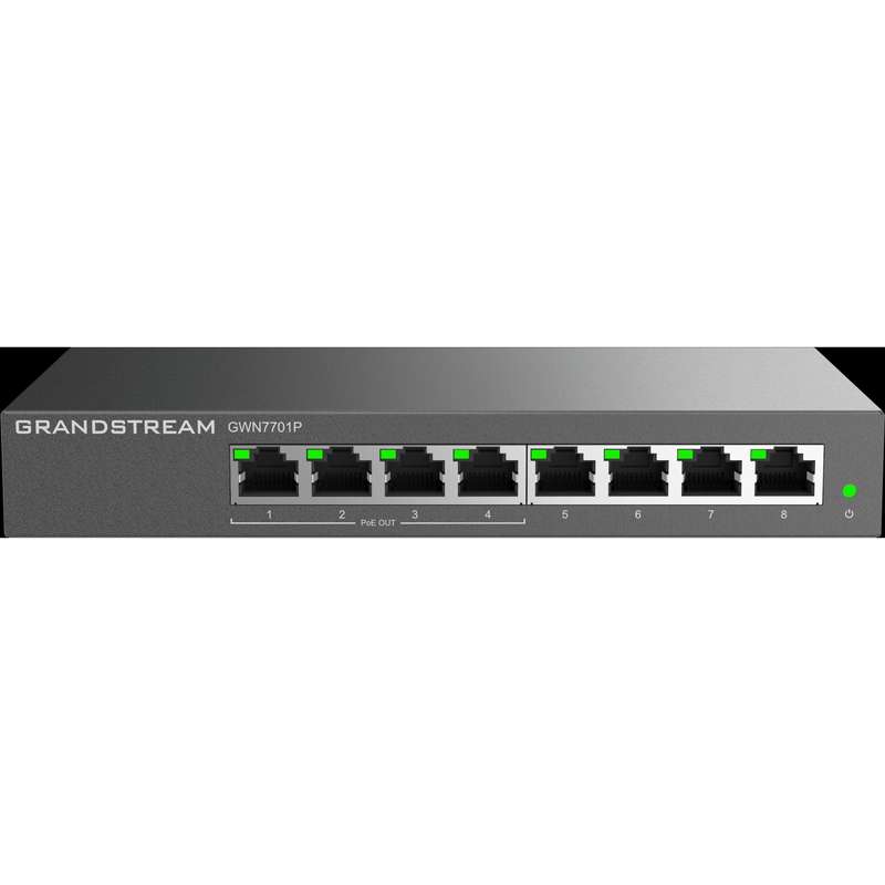 Grandstream Enterprise 8 port Unmanaged GbE PoE Switch 60W | GWN7701P