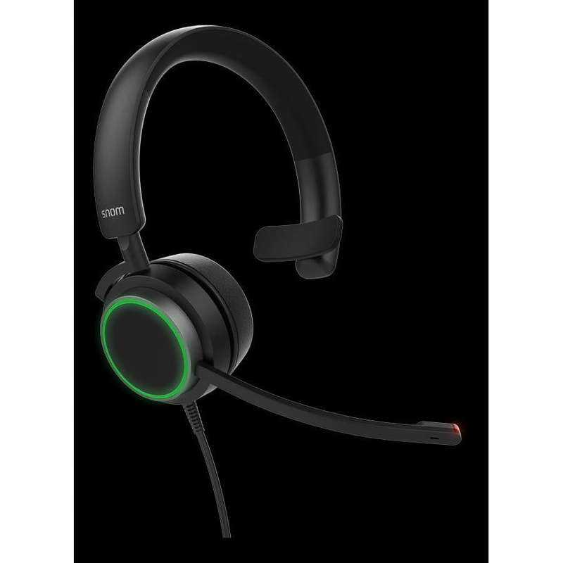 Snom A330M Mono Over-Ear Headset, Passive Noise Cancellation, VoIP Phone Headset, USB/3.5mm