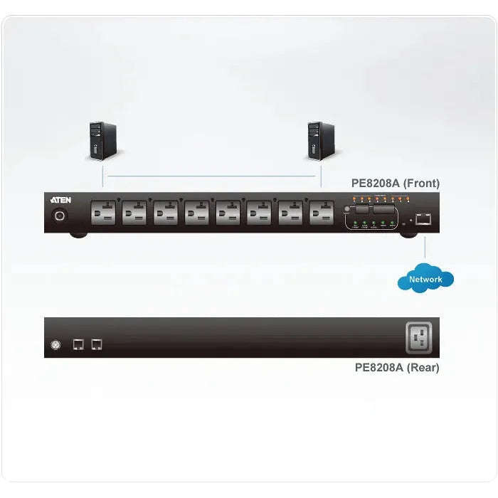Aten 16A Per outlet Metered; 8 Outlet SW PDU