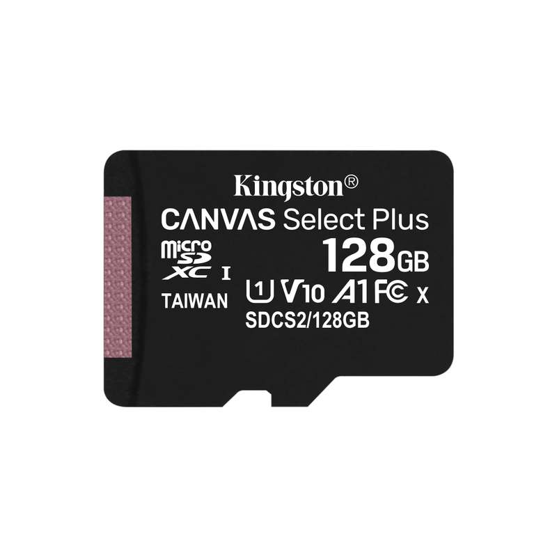 KINGSTON 128GB MICSDXC CANVAS SELECT PLUS 100R A1 C10 CARD + ADP