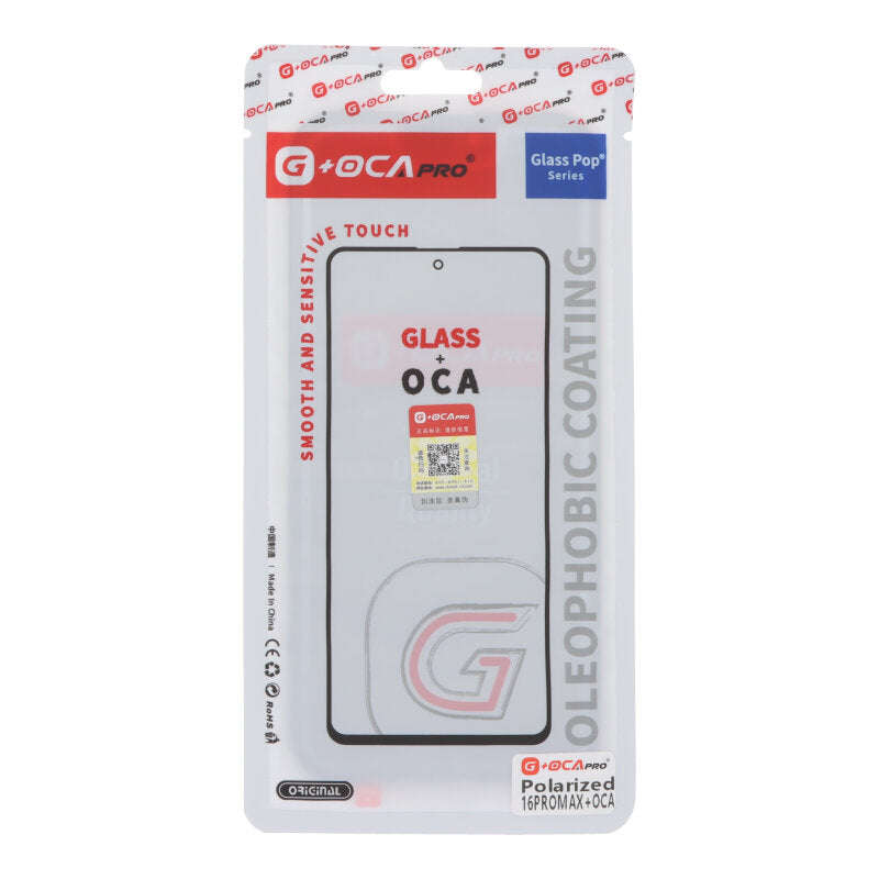 G+OCA Pro Glass Lens + OCA + Polarizer for iPhone 16 Pro Max Black