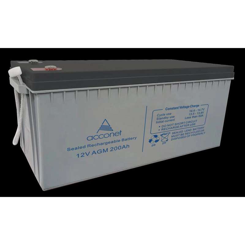 Acconet 12V AGM 200Ah Deep Cycle Battery | AC-BAT-VRLA-12V200AH