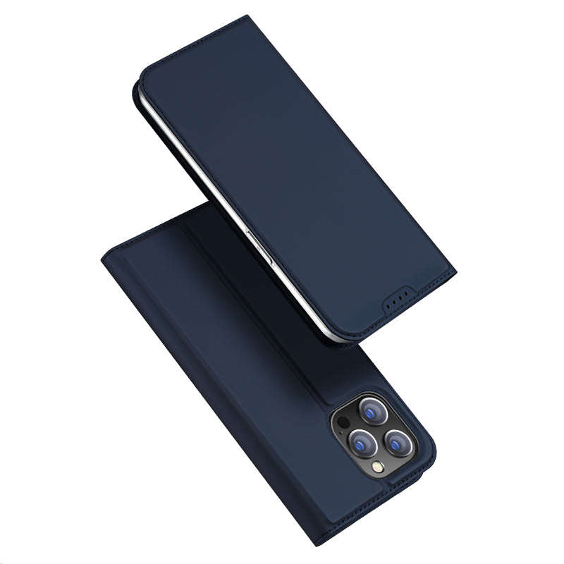 DUX DUCIS Skin Pro Series Magnetic Horizontal Flip Leather TPU + PU Case for iPhone 15 Pro Blue