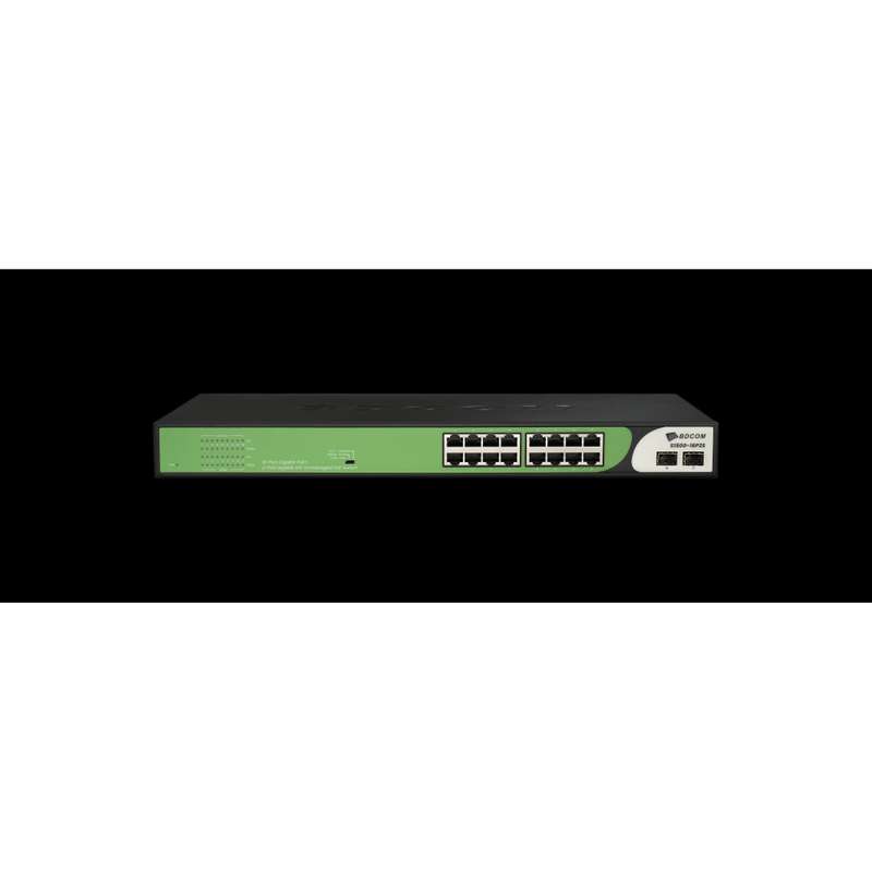 BDCOM 16-Port Gigabit PoE Switch (16-Port PoE + 2-Port Gigabit SFP) 180W PoE Budget