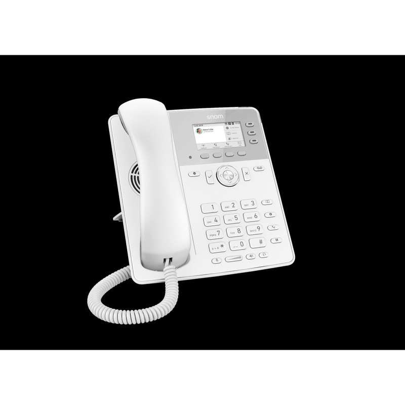 Snom D717 6-line Desktop SIP Phone in White - No PSU Included - Wide Colour TFT Display - USB