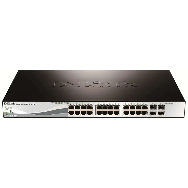D-LINK 28-Port Gigabit Smart Managed PoE Switch 24 POE 10/100/1000 PORTS+4GIGABIT SFP PORTS