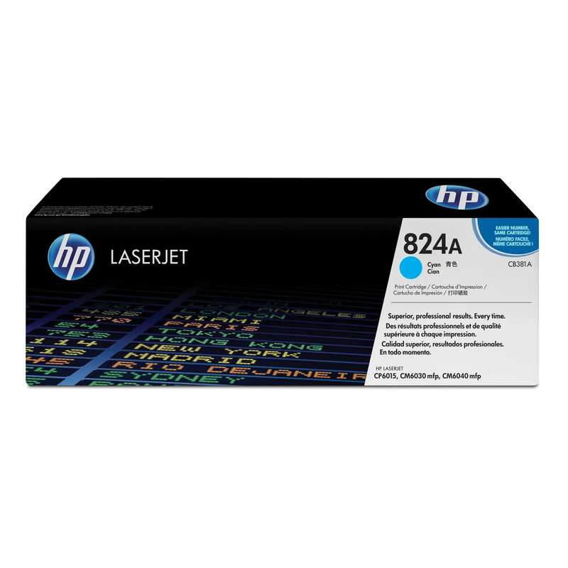 HP 824A Cyan Original LaserJet Toner Cartridge;21;000 pages. . (Colour LaserJet CLJ CM6030/6040/ ...