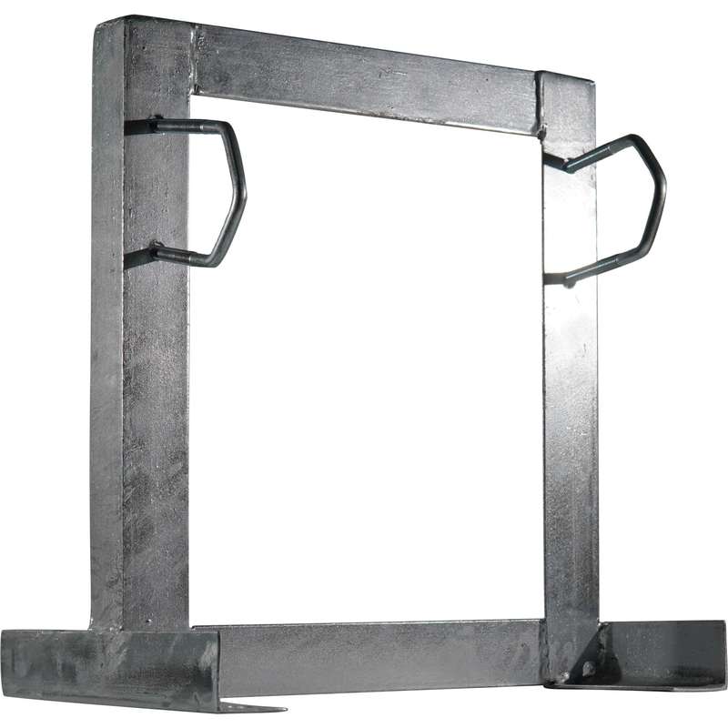Square Wall Mount Brackets, 250mm Offset, 32-60mm, Two Clamp Galvanised