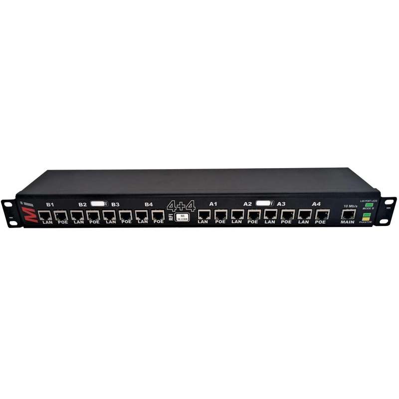 Micro Instruments - 8 Channel Gigabit POE Injector with a remote management Ethernet Port