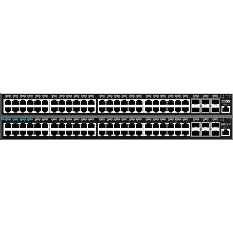 Grandstream Enterprise L3 48 port Managed GbE Switch | GWN7816