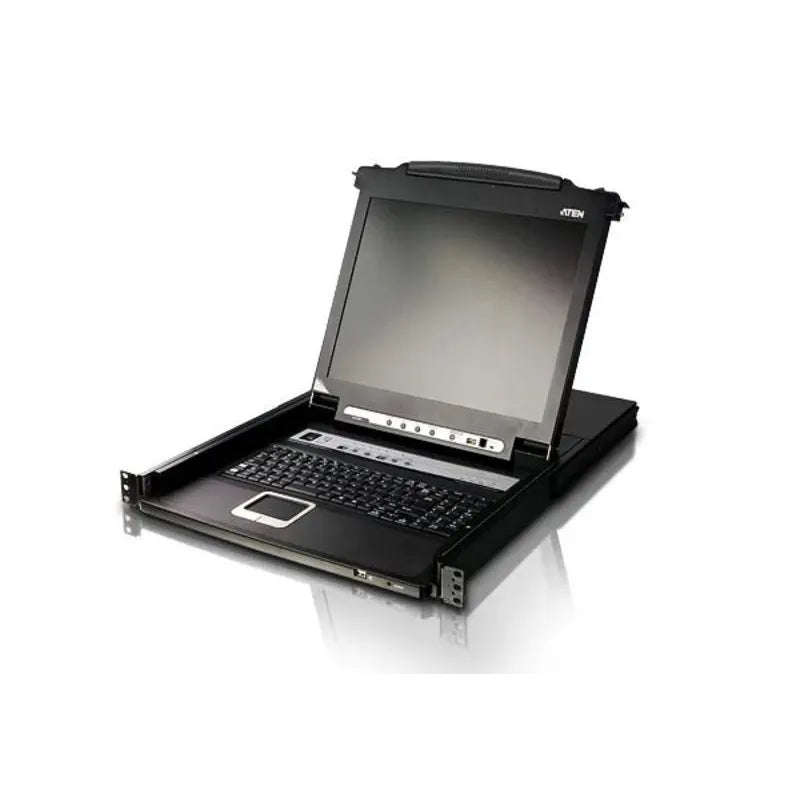 ATEN 16-Port 19'' VGA LCD Integrated USB/PS2 Combo KVM with an Extra Console port and USB periphe...
