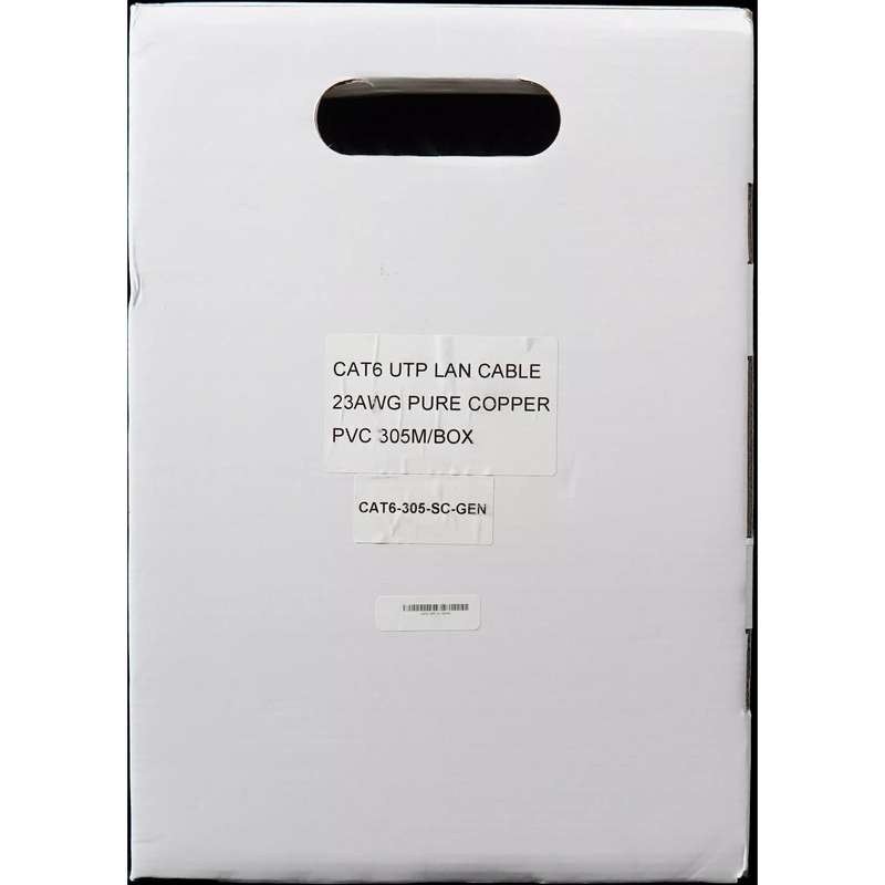 Essential CAT6 Solid Copper 305m PullBox Indoor UTP Cable Grey | CAT6-305-SC-GEN