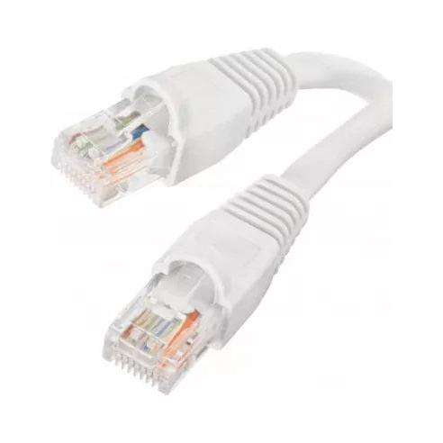 Acconet CAT6 UTP Flylead, 2 Meter, Straight, Stranded Cable, Moulded Boots and Plugs, White
