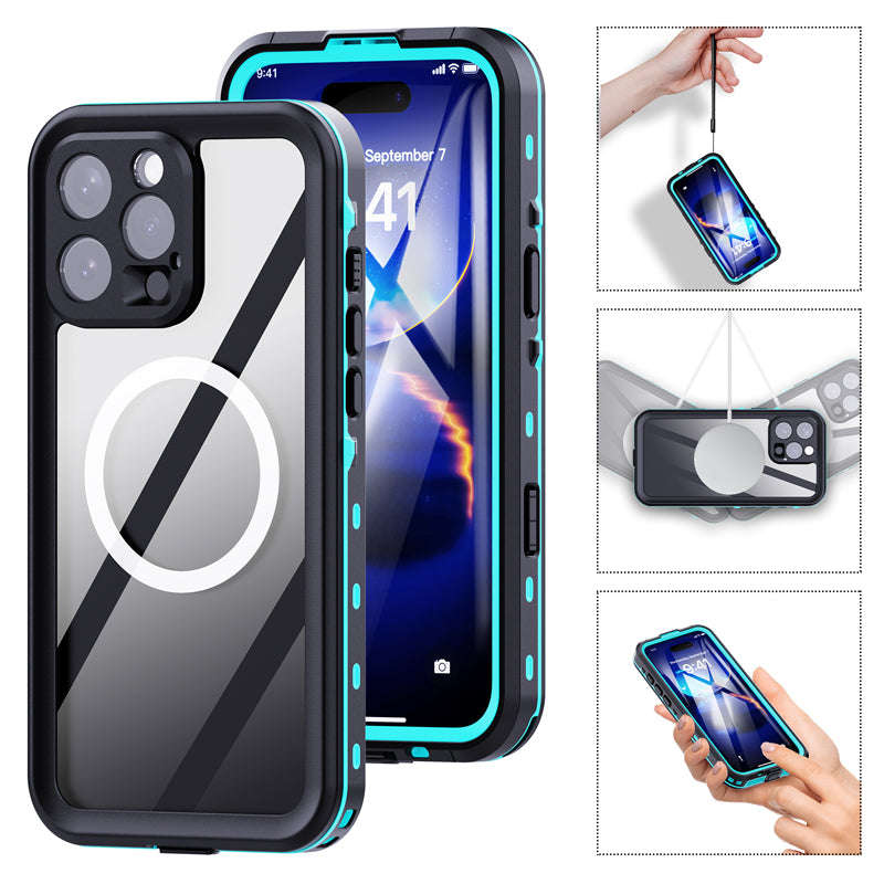 Redpepper IP68 Waterproof Shockproof Case for iPhone 16 Pro Max Blue