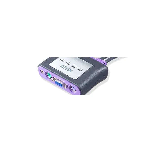 ATEN 4-Port PS2 VGA Cable-Built-in KVM with Audio support