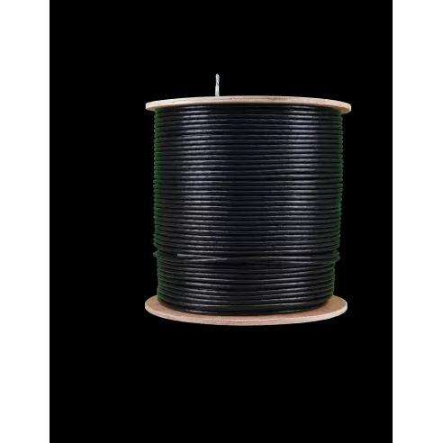 Acconet CAT6 Cable 500m Roll CCA UV Protected Outdoor SF/TP Cable Black | CAT6-500-U