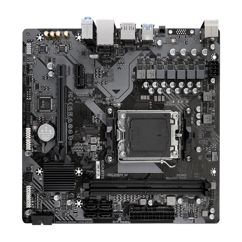 GIGABYTE AMD A620 Chipset for AMD AM5; 2x Dual DDR5; 1x M2; HDMI; DP; mATX.