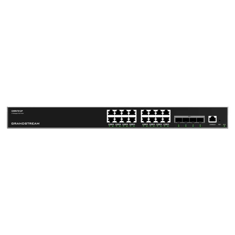 Grandstream Enterprise L3 16 port Managed GbE PoE++ Switch 240W | GWN7812P