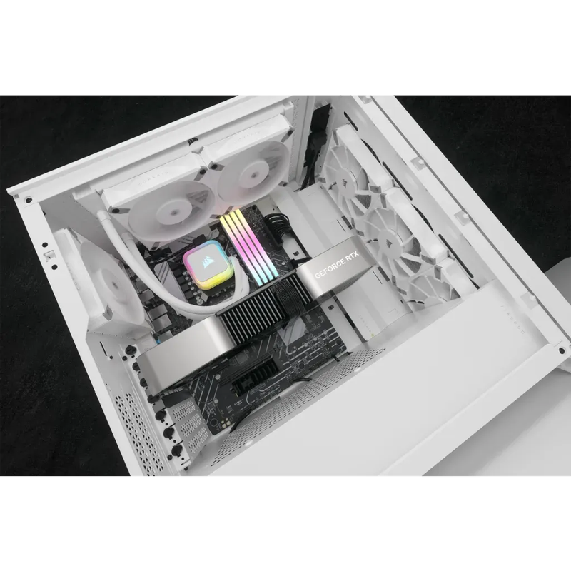 Corsair iCUE H100i ELITE RGB 240mm Liquid CPU Cooler - White AMD: AM5; AM4; sTRX4; sTR4 | Intel L...