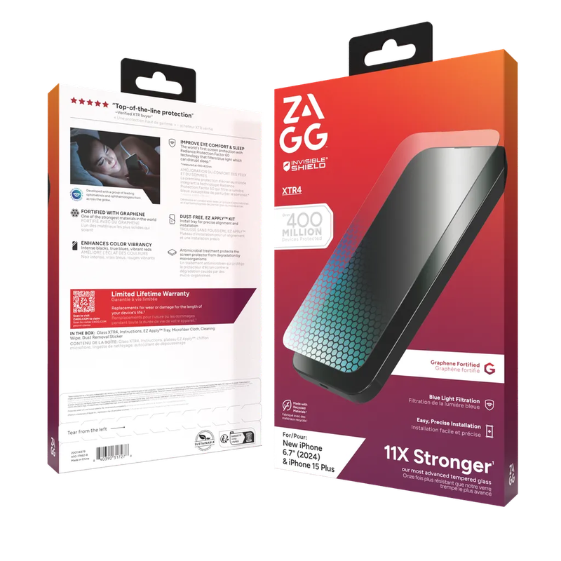InvisibleShield Glass XTR4  Apple iP16 Plus/15 Plus Screen