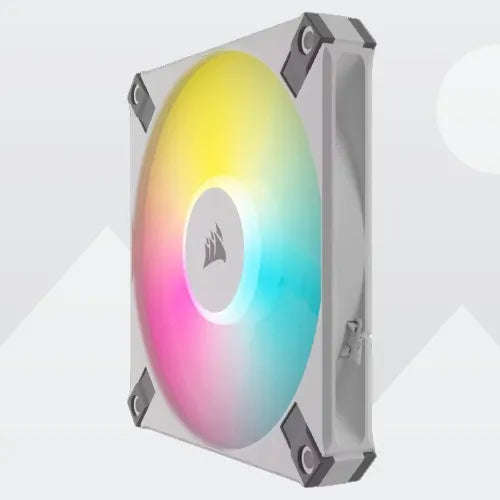 CORSAIR iCUE AF120 RGB SLIM 120mm PWM Fluid Dynamic Bearing Fan - Dual Pack - White