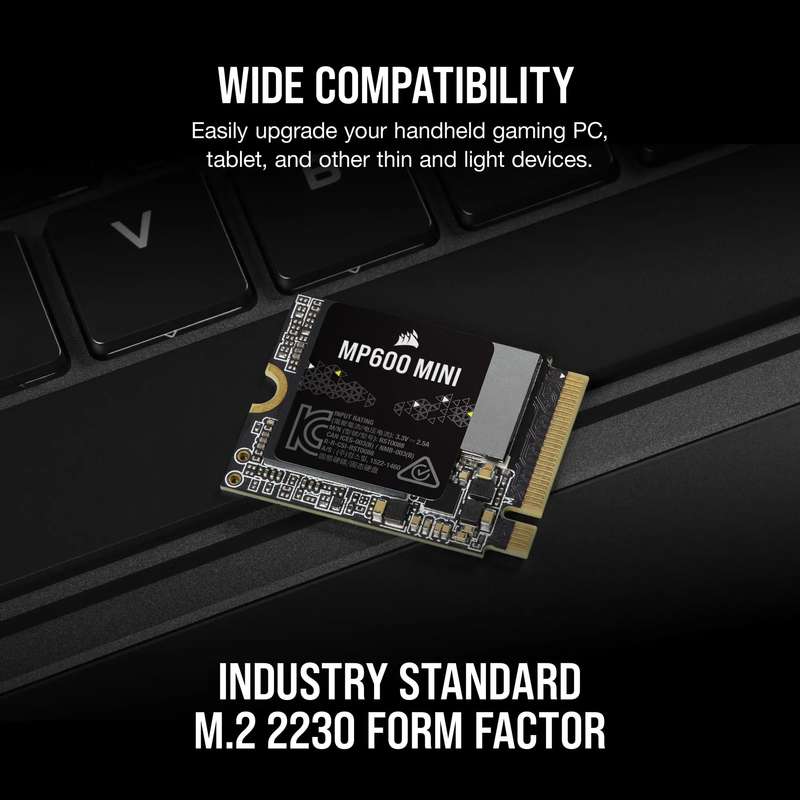 Corsair MP600 MINI 1TB M.2 NVMe PCIe Gen. 4 x4 SSD; Read Up To 4800MB/s; Write up to 4800MB/s