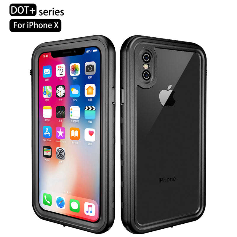 Redpepper IP68 Waterproof Shockproof Case for iPhone X/XS Black