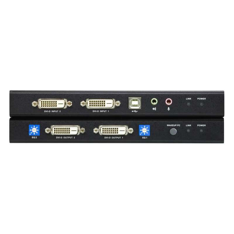 ATEN USB DVI Dual View KVM Extender / Cat 5 KVM Extender/W/(US/EU/UK/OUT) ADP