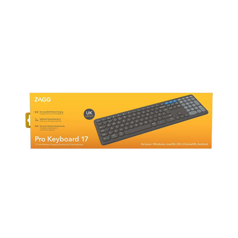 ZAGG Pro Keyboard 17'' Full Size-Charcoal-UK
