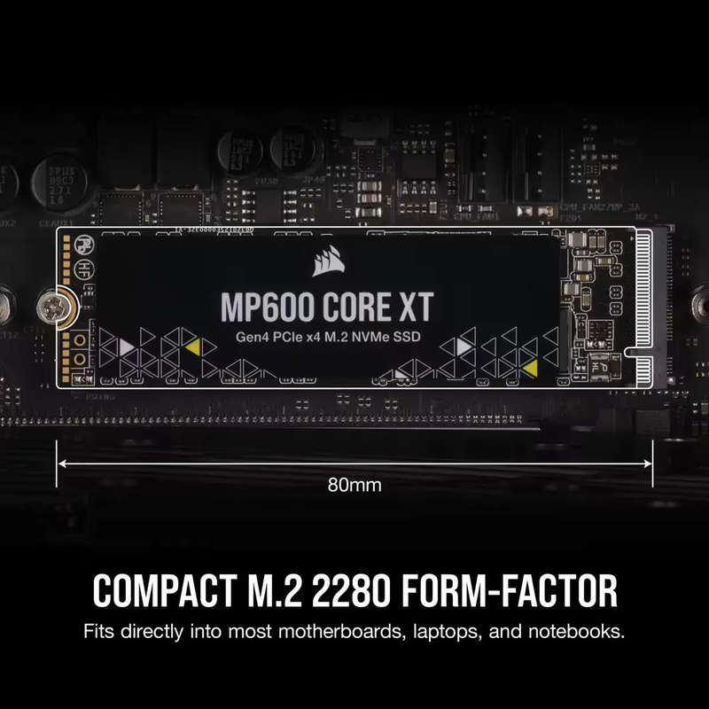 Corsair MP600 CORE XT 4TB NVMe PCIe M.2 SSD; Read Up To 5000MB/s; Write up to 4400MB/s