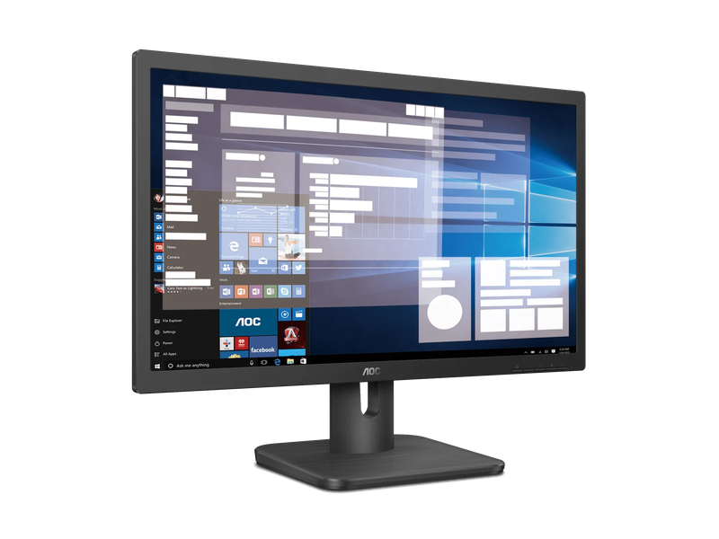 AOC 20E1H  Monitor|19.5 inch|TN HD+ 1600x900|HDMI|VGA|VESA|Flicker Free|Low Blue Mode|Internal Po...