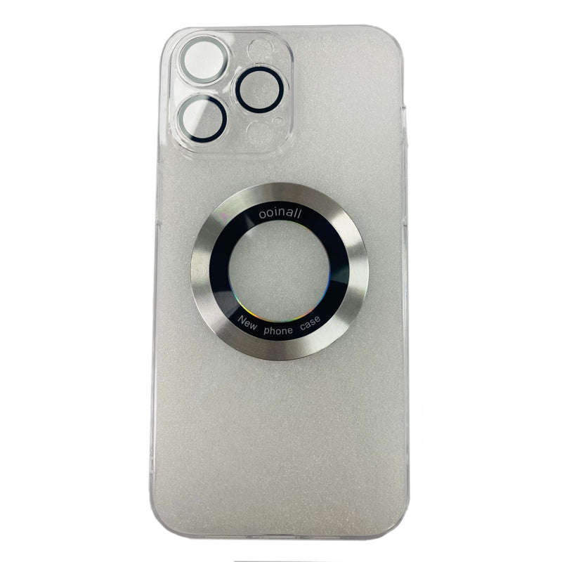 Clear Magsafe Magnetic Plating Frame Case for iPhone 16 Plus Transparent