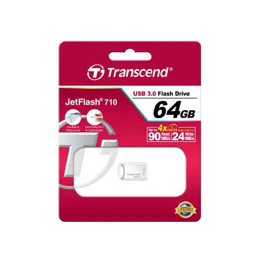 TRANSCEND 64GB JETFLASH 710 USB 3.0 - SILVER