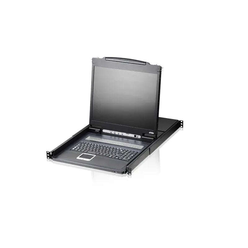 ATEN 8P PS/2-USB VGA 19'' LCD KVM Switch W/(USA KB/SPKB)/W/(US/EU) CORD
