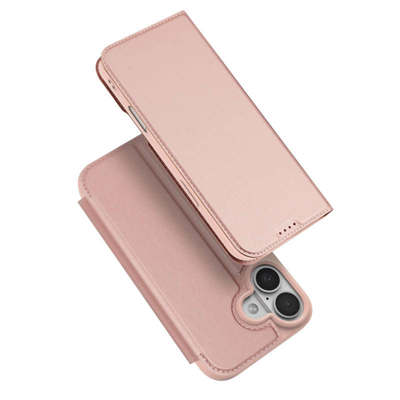 DUX DUCIS Skin Pro Series Magnetic Horizontal Flip Leather TPU + PU Case for iPhone 17 Pink