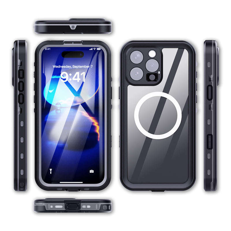 Redpepper IP68 Waterproof Shockproof Case for iPhone 16 Pro Max Black