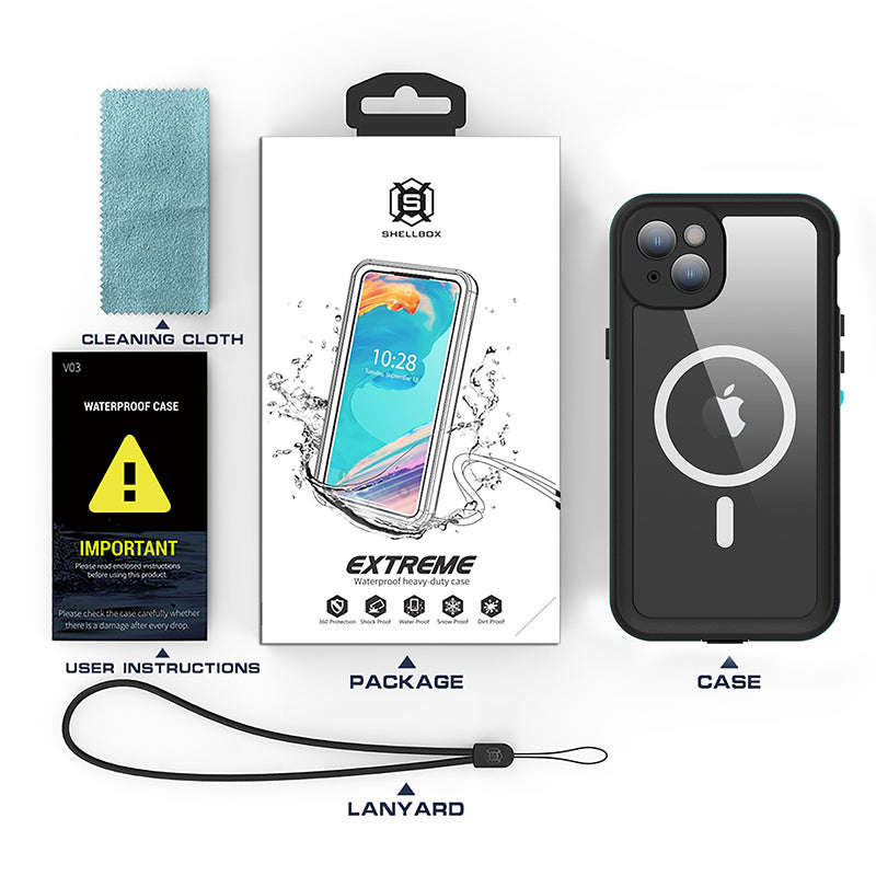 Redpepper IP68 Waterproof Shockproof Case for iPhone 15 Plus Blue