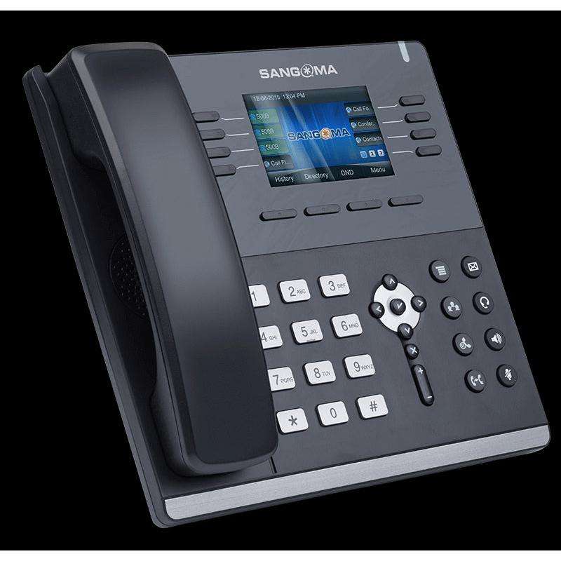 Sangoma - IP Phone S505 Mid Level Phone, 3.5 Inch Color screen, 35 Programable softkeys, 4 x VoIP ac