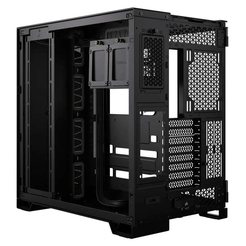 6500D Airflow Black Tempered Glass Mid-Tower; 2x 3.5'' |  2x 2.5'' Drive Bays; Up to 360mm Radiat...