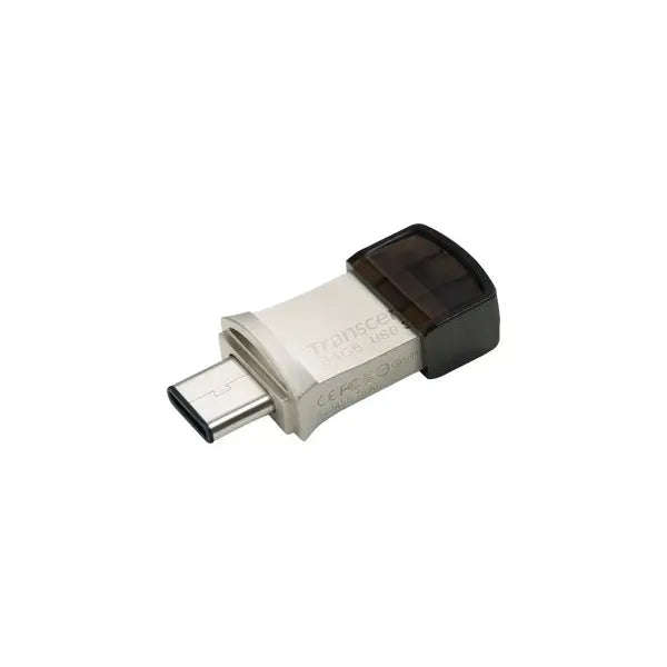 TRANSCEND 64GB JETFLASH 890 USB-C & USB 3.1 OTG FLASH DRIVE - SILVER