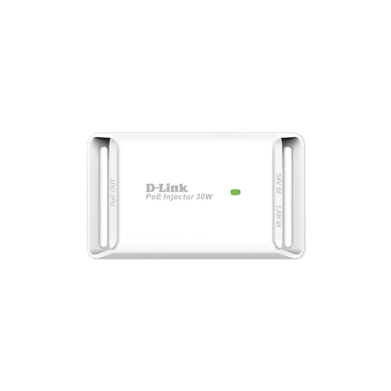 D-Link Gigabit PoE Injector; 10/100/1000Mbps data passthrough rate; IEEE802.3at compliant; DC Out...